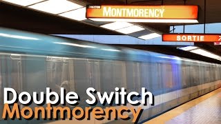 Montreal Metro - Double Switch and Departure at Montmorency! (Aug. 29th, 2014 - Full HD)