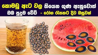 කොමඩු ඇට වල තියෙන ගුණ ඇසුවොත් ඔබ පුදුම වේවි - Health Benefits Of Watermelon Seeds