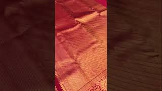 Pure Kancheepuram Silk saree in TUSSAR WHITE with MAROON border