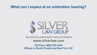What can I expect at an arbitration hearing?