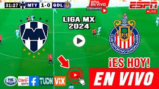 Monterrey vs. Chivas en vivo, Ver Partido Rayados vs. Guadalajara Jornada 13 Liga MX 2024 hoy