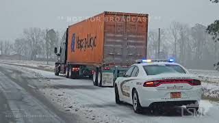 02-19-2025 Norfolk, Virginia - Significant Snow Storm Pummels City - i-64 Shutdown - Multiple Wrecks