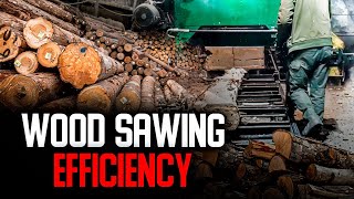 Efficient wood sawing at the sawmill