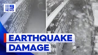 CCTV footage captured moment earthquake shook Victoria | 9 News Australia