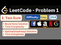 Two sum Leetcode problem 1 | Easy | Java