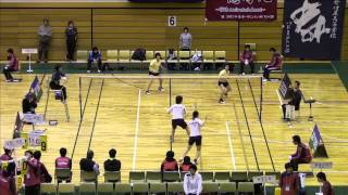 高校選抜2014 女子団体準決勝 中村/園田(青森山田) vs 石橋/角田(京都外大西)