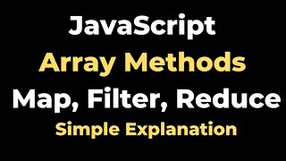 JavaScript Array methods - Map, Reduce, Filter - Simple Explanation | yusy4code