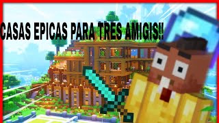 Hago 3 casas para 3 amigos | final epico😱