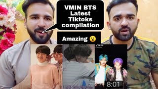 Pakistani reaction to VMIN BTS Tiktoks compilation videos/Malik Bros Reaction