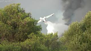 Civil Protection Beriev BE-200 firefighting in Varipompi