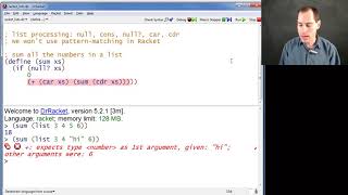 Racket Lists - Programming Languages, Part B