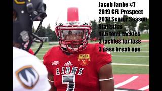 Jacob Janke 2019 CFL Draft Prospect