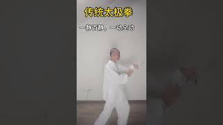 一动百动太极拳要求沉肩坠肘lowering the shoulders and elbows