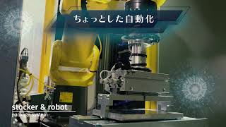 ROBO COMBO Ｍ1　～ワーク脱着用ロボットとワークストッカーの自動化パッケージ～