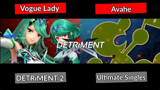 DETRiMENT 2 - Vogue Lady (Pythra) vs Avahe (Mr Game \u0026 Watch) | Smash Ultimate ssbu