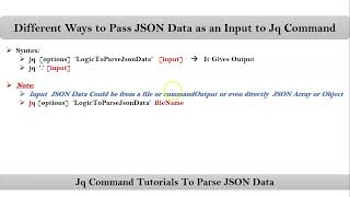 Section-4: Video-1: Different Ways to Pass JSON Data as an Input to Jq Command | VRTechnologies