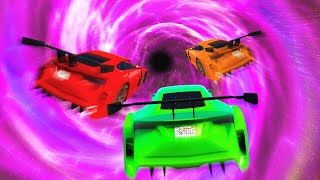 HIGH SPEED SPACE WARP TUNNEL! (GTA 5 Funny Moments)