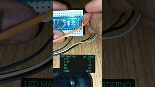 LED Matrix interface with #arduino, scrolling text #shorts #video