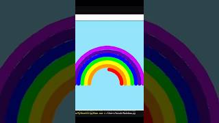 Python Turtle Graphics: Draw a Perfect Rainbow Arc in 1 Minute! 🌈 #python