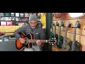 shredding on an headway accoustic guitar