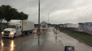 Arriving at Werner Terminal in Dallas, TX to drop first load. Rain, rain, rain.