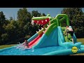 9671 Crocodile Double Slide Fun Park | Little Kids Jumping Castles