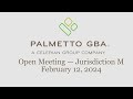 palmetto gba jurisdiction m open meeting feb. 12 2024