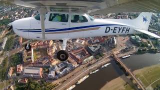 Rundflug über Dresden