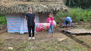 The orphan girl was given blankets, mosquito nets and help by her brother and a kind girl.