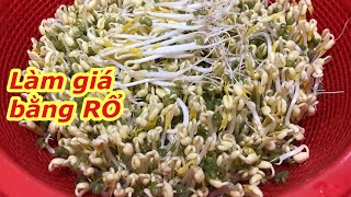 Cách làm GIÁ SẠCH BẰNG RỔ chỉ 3 ngày thu hoạch, nhanh, gọn | #monnayngon