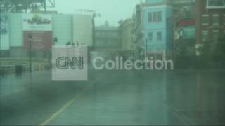 NJ:ATLANTIC CITY- ANGRY WAVES, RAINY BOARDWALK
