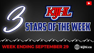 KIJHL Stars of the Week - Week 2 - September 29, 2024.