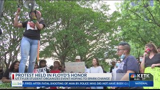 Tyler protesters gather for 3rd day to march for racial justice in memory of George Floyd