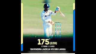 india vs srilanka 1st test day 2 highlights.rockstar Ravindra Jadeja 175*#cricket #shorts #slvsind