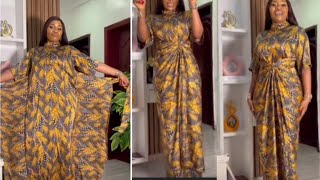 How to cut and sew iro buba caftan dress/ wrap gown with a rope ( detailed and beginners friendly)