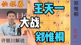 许银川：高手高手～快棋赛郑惟桐妙手绝杀王天一