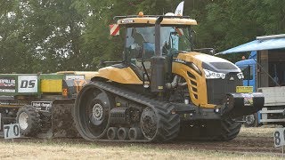 CAT Challenger MT755E Pulling The Heavy Sledge at Kjærgaard Pulling Arena | Tractor Pulling DK