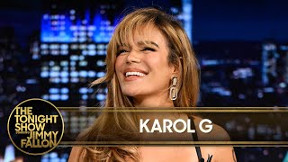 Karol G Teaches Jimmy How to Dance to Tropicoqueta; Pretended to Be Her Own Manager to Get Booked