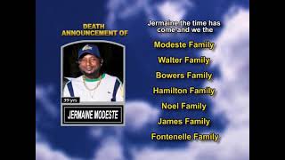 Jermaine Modeste ~ Medium Obituary