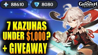 Summoning for C6 Kazuha with $1000 + Giveaway