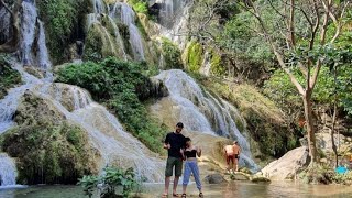 Erawan National Park Thailand Ep.2 Waking up in the forest and playing in the waterfallsน้ำตกเอราวัณ