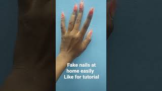 #Home made fake nails#shorts