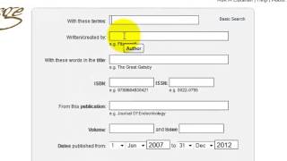 Using Library OneSearch: Advanced Search