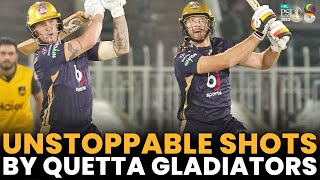 Unstoppable Shots By Quetta Gladiators | Peshawar Zalmi vs Quetta Gladiators | Match25 | PSL8 | MI2A