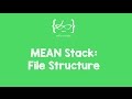 MEAN Stack tutorial for beginners - 2: File Structure