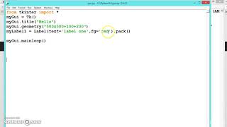 055 Learn python and ruby programming:- Adding Labels to window