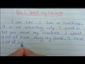 how I spend my free time paragraph - good example for you to write a paragraph