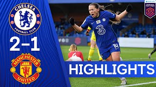 Chelsea 2-1 Manchester United | Blues Equal Unbeaten WSL Streak | Women's Super League Highlights