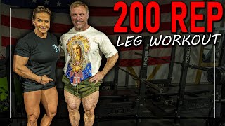 200 Rep Leg Workout (Get HUGE Quads)