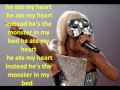 LADY GAGA-Monster (Lyrics) THE FAME MONSTER
